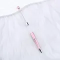 Elegant pearl pink DIY beadable pen with a long metal rod for custom craft beads - 1.0mm Bullet Tip / Pink