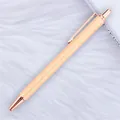 Elegant rose gold glitter ballpoint pen with sparkling champagne barrel finish - 27-Fluorescent Orange (Rose Gold Trim)