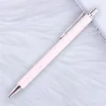Elegant pink glitter ballpoint pen with polished silver clip perfect for business gift - 26-Rainbow Gradient (Silver Trim)