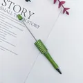 Bolígrafo de cuentas DIY en verde con detalles de diamantes - Punta de Bala de 1.0mm / Verde Matcha (9)