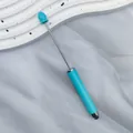 Light blue beadable stylus pen for DIY jewelry making and smartphone touchscreen use - 1.0mm Bullet Tip / Candy Light Blue