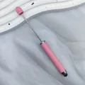Elegant pink DIY beadable stylus pen featuring a touch screen tip for dual-use writing - 1.0mm Bullet Tip / Pink
