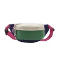Vibrant dopamine style multi-color lightweight chest bag with adjustable strap. - Green Multi-color