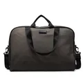 Large capacity olive brown travel duffel bag for women with trolley sleeve feature - Gray
