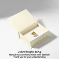 Elegante joyero magnético blanco roto para anillos, 7x3x9cm, peso 40,5g. - Caja de conjunto pequeño / Blanco Roto