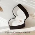 Scatola per anelli in velluto a forma di cuore marrone scuro per gioielli e regali. - Scatola per Ciondoli / Caffè