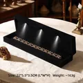 Boîte à bijoux haut de gamme en velours noir pour bracelets avec 3 spots LED intégrés - Boîte à bracelet / Noir