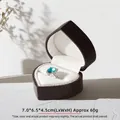 Scatola per anelli a forma di cuore in velluto marrone e bianco - Scatola per anelli / Caffè