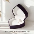 Scatola per anelli viola a forma di cuore con interno in velluto - Scatola per Ciondoli / Viola