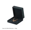 Dark teal square velvet storage box for brooches and medals, dimensions 9.0x9.0x4.0cm - Velvet Right Angle Style / Navy Blue