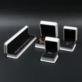 Elegant white LED jewelry box set with gold trim for rings, necklaces, and bracelets - Ring Box / White