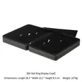 Professional 60-slot jewelry ring storage case with zipper and luxury black leather finish - 60-Slot Ring Style / Jewelry Zipper Bag / Black