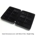 Large capacity black jewelry storage box with 36 slots and zipper closure - 16 Pendant Slots Style / Jewelry Zipper Bag / Black