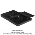 Professional black leather jewelry organizer case with 36 pendant slots and zip closure - 24 Pendant Slots Style / Jewelry Zipper Bag / Black