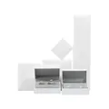 Elegant white textured paper jewelry box set for rings, bracelets, and necklace packaging - Pendant Box / White