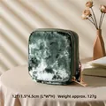Estuche joyero de doble capa en terciopelo verde con cremallera para anillos y collares - Terciopelo Doble Capa Degradado / Verde Pino