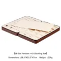 Großer brauner Schmuckkoffer aus Leder mit 18 Anhänger- und 42 Ringplätzen. - Ring-Slots + 18 Anhänger-Slots Stil / Schmuck Reißverschlusstasche / Braun Außen Beige Innen