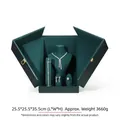Luxuriöser dunkelgrüner Doppeltür-Schmuckkasten, 25,5x25,5x35,5 cm Aufbewahrungsbox - Doppeltür Schmuckset Box / Smaragd