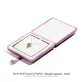 Elegant purple velvet jewelry box with snap button closure for necklace and ring storage - Large Pendant Box (Pouch Button) / Lavender