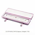 Elegant pink velvet necklace jewelry box with snap button closure for necklace display - Bracelet Box (Pouch Button) / Lavender