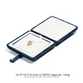 Premium blue velvet square jewelry storage box for necklace and bracelet packaging - Large Pendant Box (Pouch Button) / Sapphire Blue