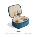 Large blue velvet portable jewelry storage box for rings and necklaces organizer - Royal Blue Large (Velvet)