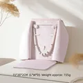 Eleganter rosa Samt Perlenkette Display Box 15x20x2cm für hochwertige Schmuckgeschenke - Rosa