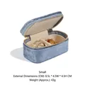 Compact blue velvet portable jewelry storage box for rings and jewelry accessories - Sky Blue Small (Velvet)