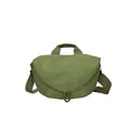 Green checkered Japanese style canvas crossbody bag for casual daily use and outdoor fitness - Green