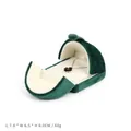 Scatola portagioie in velluto verde con doppia apertura, 7x6,5x6cm, per anelli e collane - Scatola per ciondolo piccola / Verde Scuro