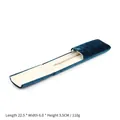 Scatola regalo per bracciale in velluto verde acqua con chiusura a scatto, lunga 22,5 cm - Portabracciali / Blu