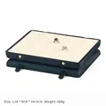 Dunkelgrünes großes Schmuck-Display-Tablett Aufbewahrungsbox mit beigen Schlitzen - Ring-Tablett / Blau Außen / Beige Innen