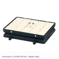 Dark green jewelry display tray with double buckles, 24x19x4.5cm size - Navy Exterior Beige Interior Earring Box / 24*19*4.5cm