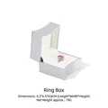 High-end silver brushed PU leather ring jewelry box with soft interior 6.5x6.5x4.8cm - Ring Box / Silver Gray