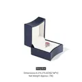Elegant navy blue brushed PU leather ring jewelry box for gift packaging and storage - Ring Box / Sapphire Blue