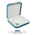 Elegant octagonal blue velvet jewelry box for pearl necklaces, size 19x19x4.8cm, 396g - Flannelette / Octagonal (19x19x4.8cm) / Light Blue