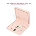 Cream velvet pearl jewelry gift box set for necklace and bracelet - Beige