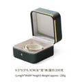 Eleganter dunkelgrüner PU-Leder Schmuckkasten mit Goldrand für Armbänder und Ringe - Armreifenbox / Dunkelgrün