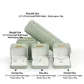 Mint green octagonal velvet jewelry box set for rings earrings necklaces and bangles - Turquoise