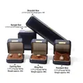 Premium octagonal PU leather jewelry gift boxes in multiple sizes for rings and necklaces - Ring Box / Dark Blue