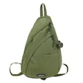 Klassische armee grüne einfarbige Umhängetasche für Damen und Herren, retro Brusttasche - Grün