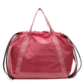 Stijlvolle roze nylon crossbodytas met trekkoord voor sport en buitenactiviteiten - Roze