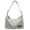 Minimalist large capacity off-white crossbody messenger bag for casual commuting - Light Green