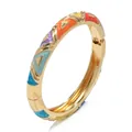 Elegante brazalete vintage chapado en oro con motivos geométricos de esmalte de colores - Estilo de Triángulo Geométrico (13SZ-HC) / Multicolor