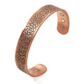 Vintage copper magnetic cuff bracelet with Celtic knot patterns - Runes (JH-TSZ)