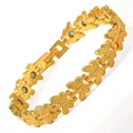 Elegantes vergoldetes Magnettherapie-Armband in Schmetterlingsform für Mode-Paare - Schmetterlingsstil / 22 cm x 1,1 cm / Gold