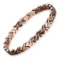 Antikes rotkupfernes und silbernes Magnettherapie-Armband für Herren im Vintage-Stil - 20-Fisch-Stil (20) / Länge 21cm x Breite 0.7cm / Bronze