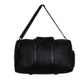 Sac de voyage en cuir tressé noir de grande capacité pour les affaires et le sport. - S / Noir