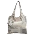 Detail of large canvas tote bag with vintage newspaper print and small matching pouch - Newspaper Print Style (5613677249887)