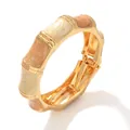 Elegant fashion enamel drip oil bangle bracelet in malt yellow and gold finish for women - Wide Marble Pattern Enamel Style / Brushed Deep/Light Coffee